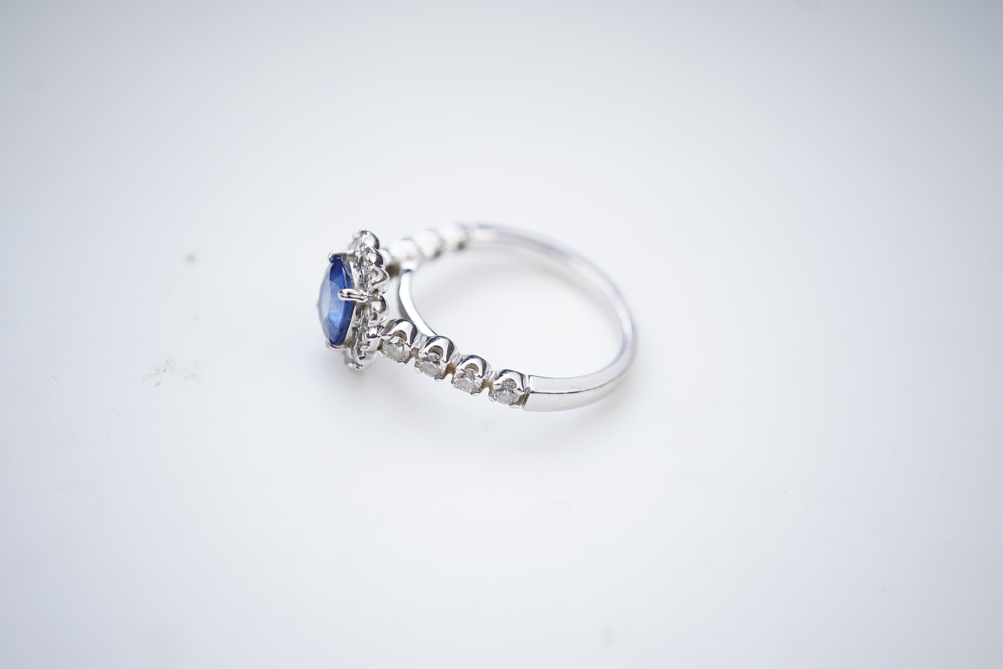 A sapphire and diamond ring